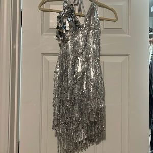 12th Tribe Silver Anita Disco Dress